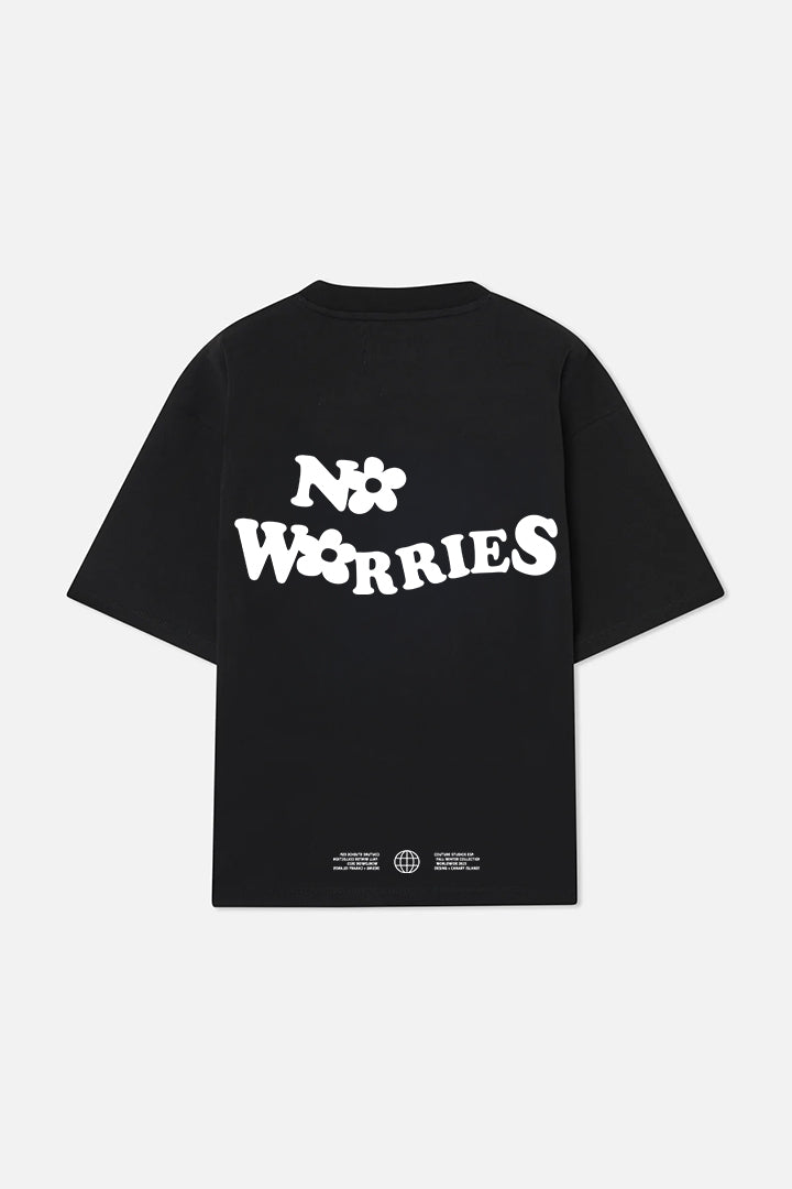 NO WORRIES TEE BLACK