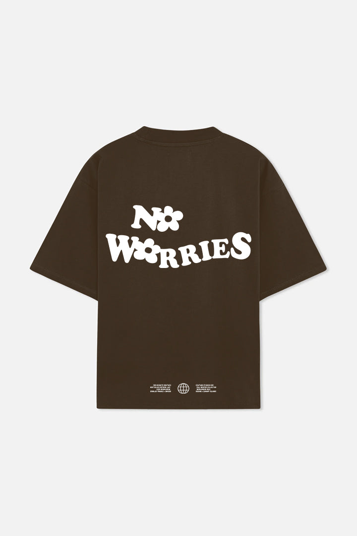 NO WORRIES TEE CHOCOLATE