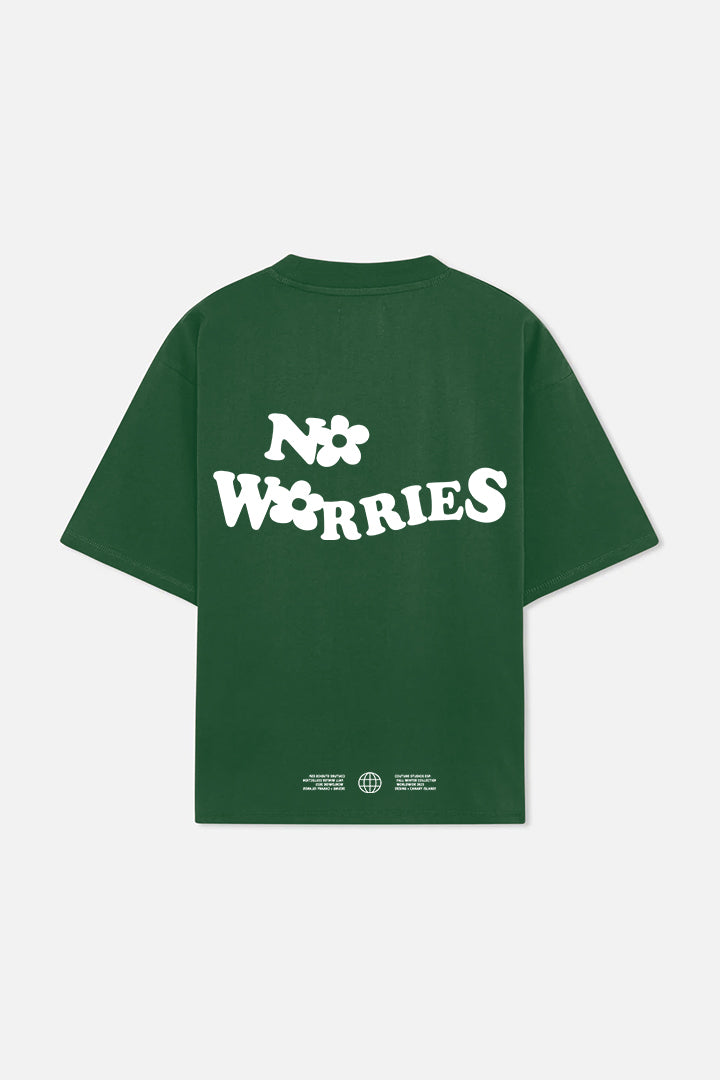 NO WORRIES TEE GREEN
