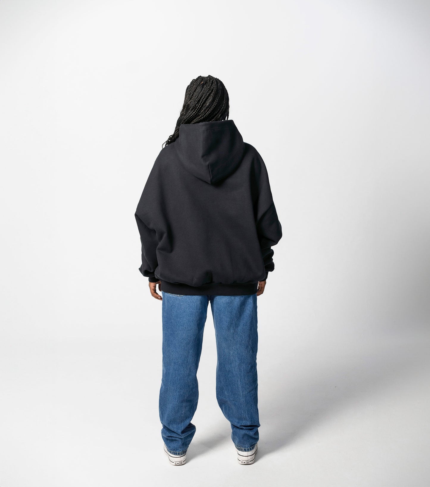 HALF MOON HOODIE BLACK