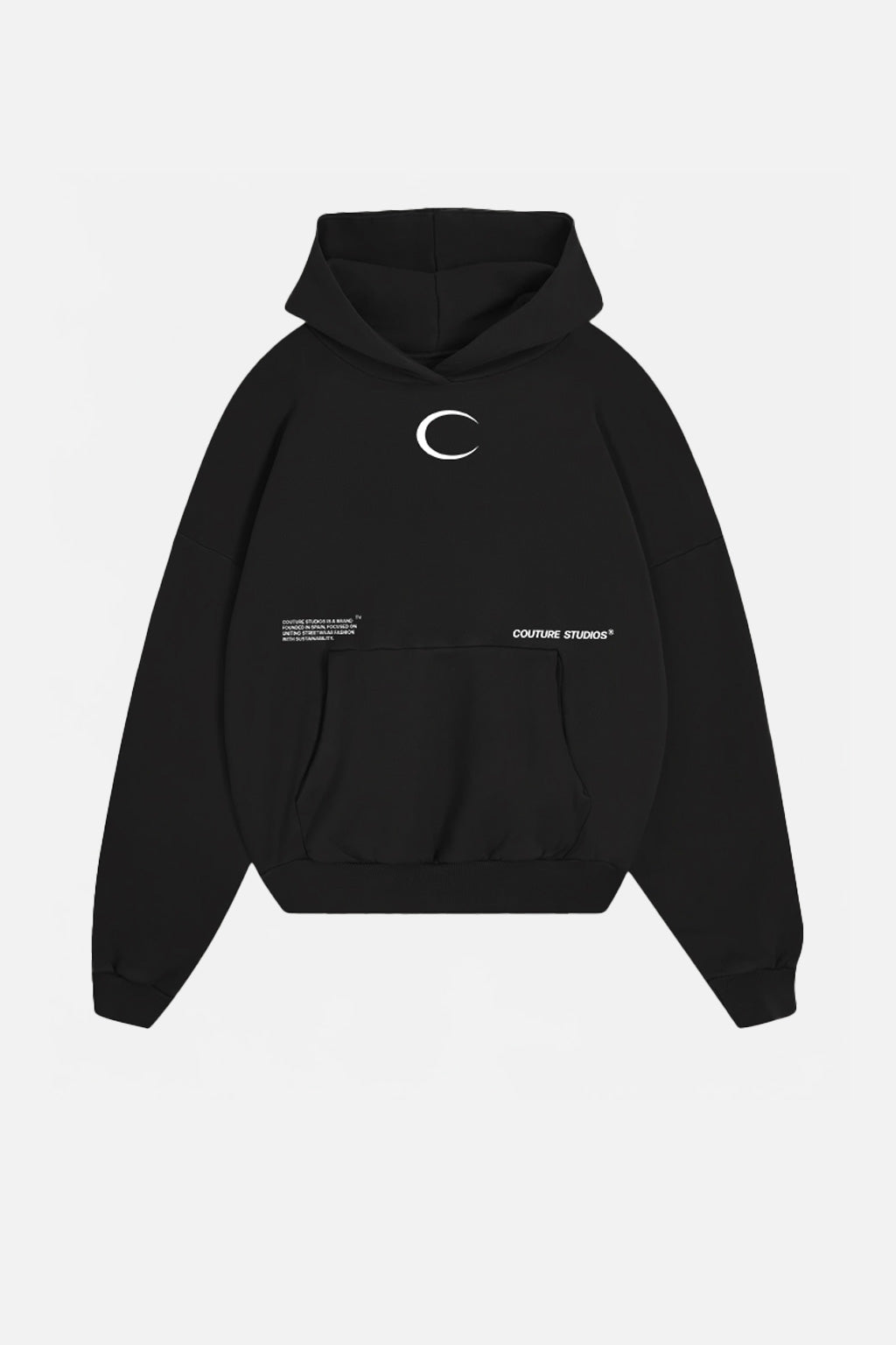 HALF MOON HOODIE BLACK
